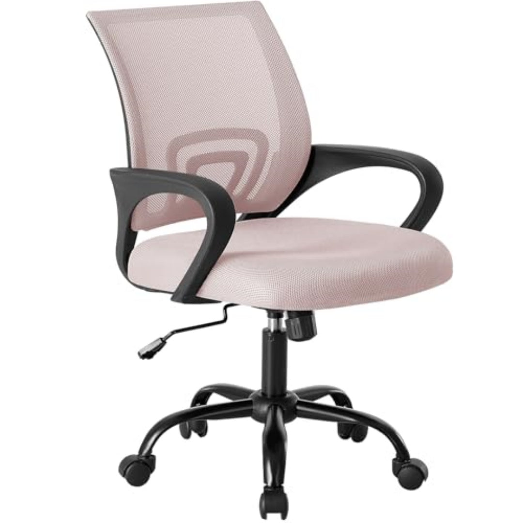 Office Desks And Chairs - Ergonomic Middle Back, Waist Support And Swing Mode, Adjustable Height, Fixed Armrests