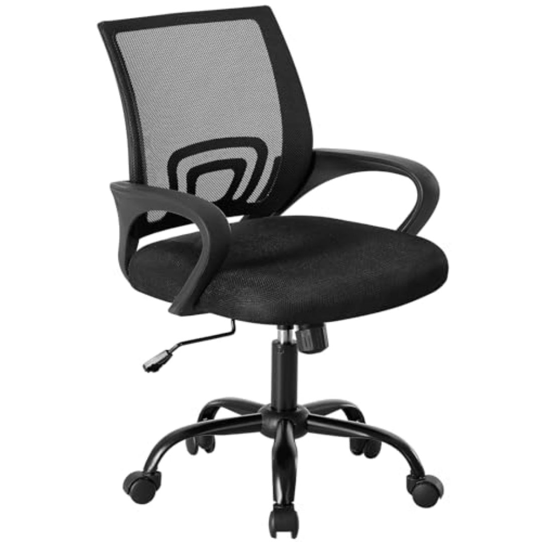 Office Desks And Chairs - Ergonomic Middle Back, Waist Support And Swing Mode, Adjustable Height, Fixed Armrests