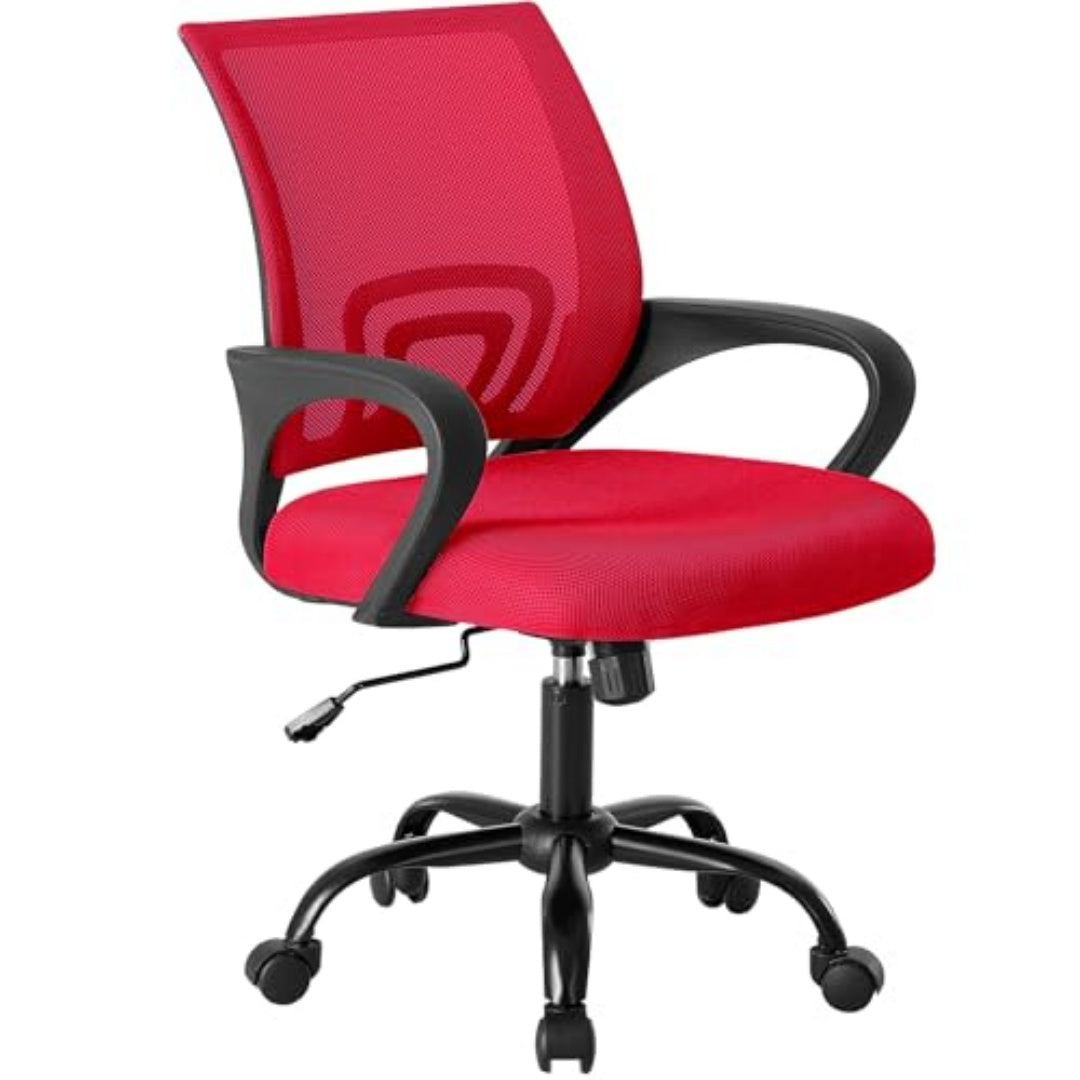 Office Desks And Chairs - Ergonomic Middle Back, Waist Support And Swing Mode, Adjustable Height, Fixed Armrests